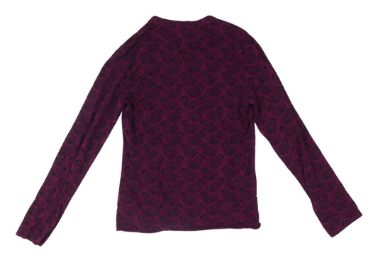 White Stuff Women's Purple Button-Up Geometric Shirt 10