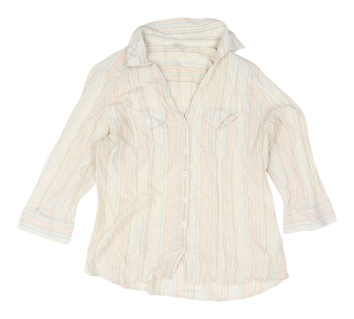 Marks & Spencer Women's Multicoloured Striped Shirt, Size 20