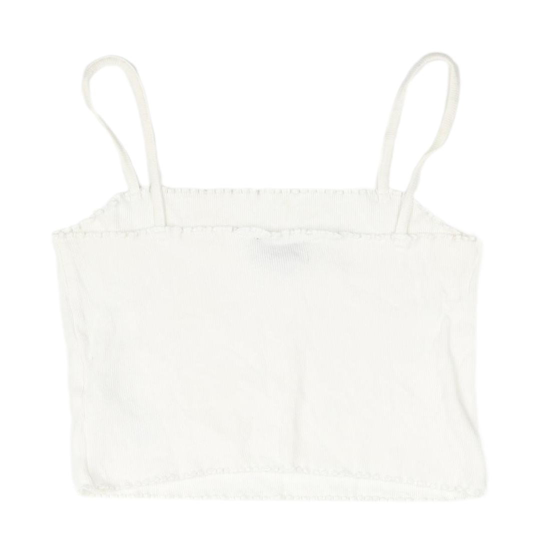 Topshop Women's White Camisole Tank Top Size 12