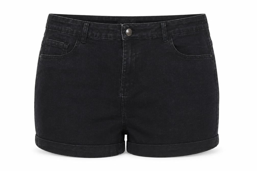 Peacocks Women's Black Denim Chino Shorts Size 18