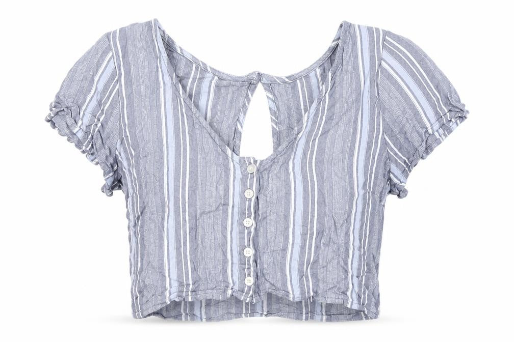 Womens UK Size S Hollister Blue Viscose Blouse