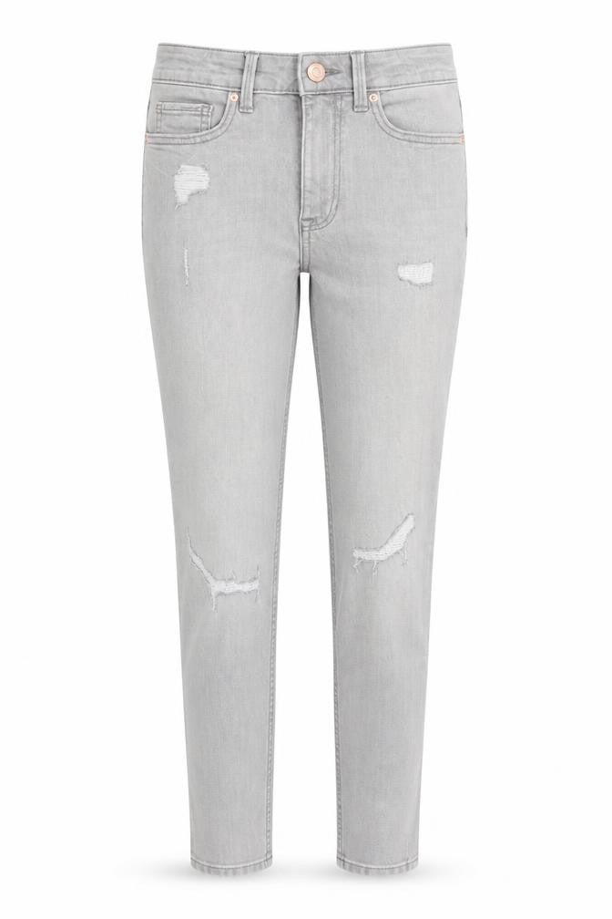 Front view of Marks & Spencer Grey Distressed Skinny Jeans
