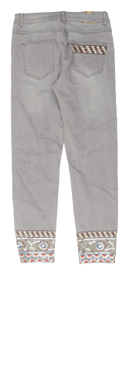 Desigual Women's Grey Cropped Jeans Size 28