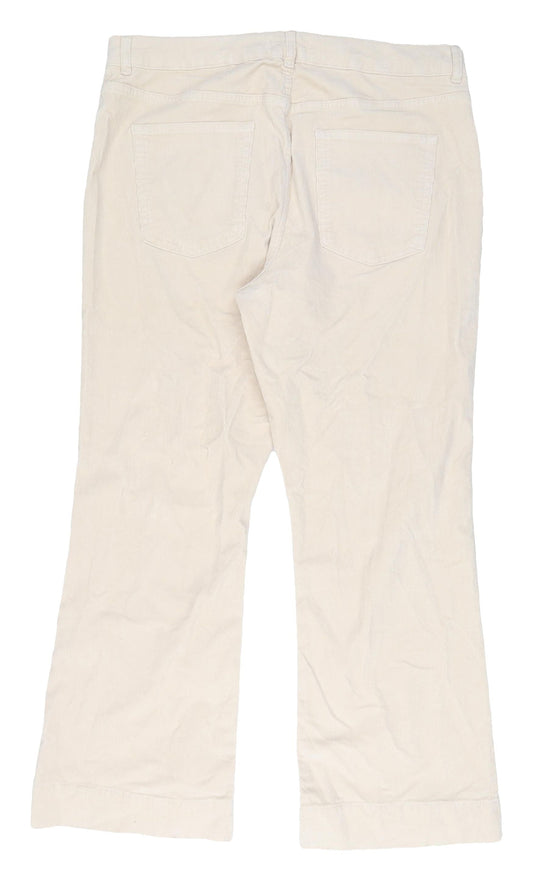 Marks and Spencer Women's Ivory Flared Trousers Size 20