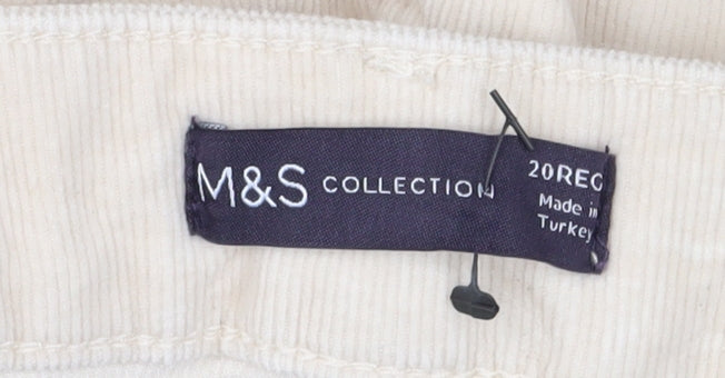 Marks and Spencer Women's Ivory Flared Trousers Size 20