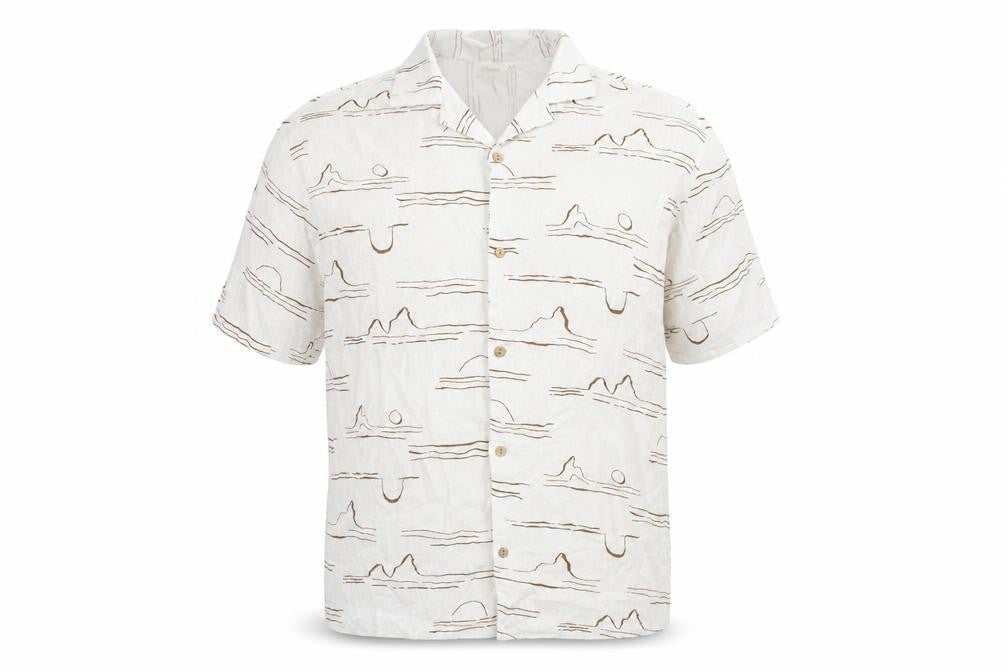 Pull & Bear Men's M White Graphic Short Sleeve Shirt