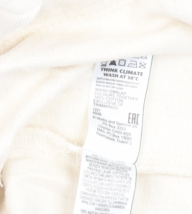 Marks and Spencer Women's Ivory Cotton Belted Jacket 16