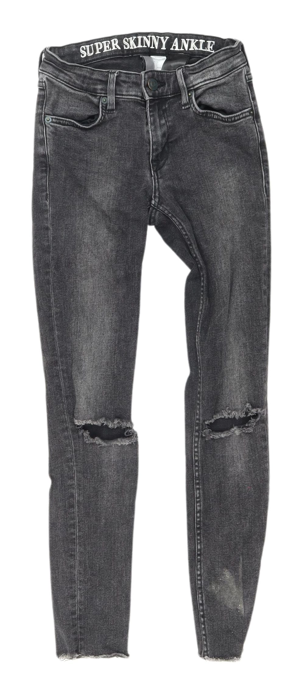 H&M Women's Black Super Skinny Ankle Jeans, Size 4