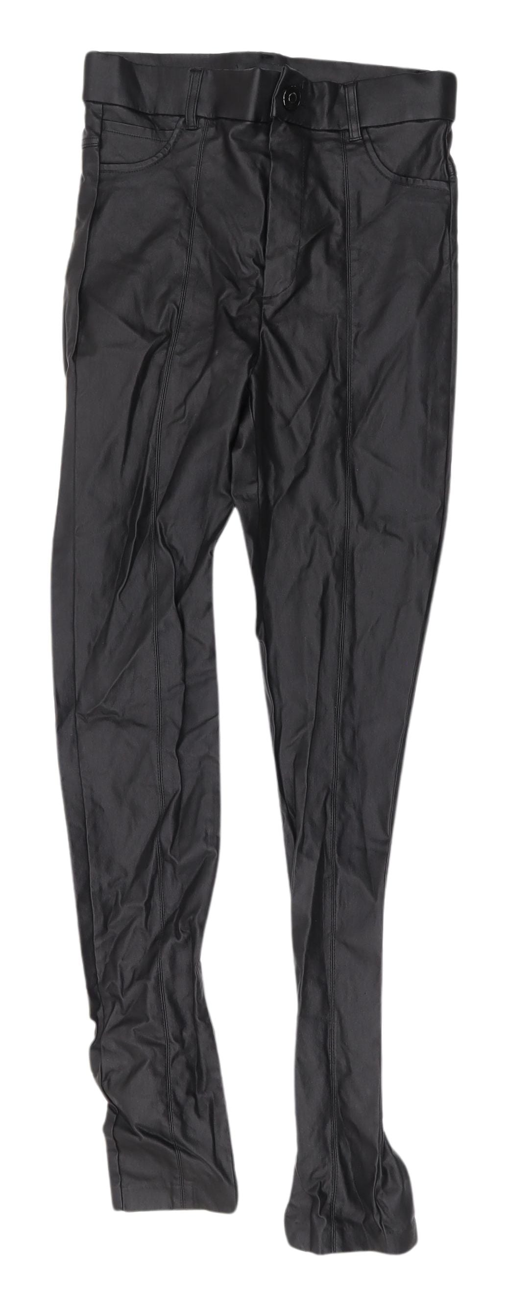 Zara Women's Black Skinny Faux Leather Jeggings