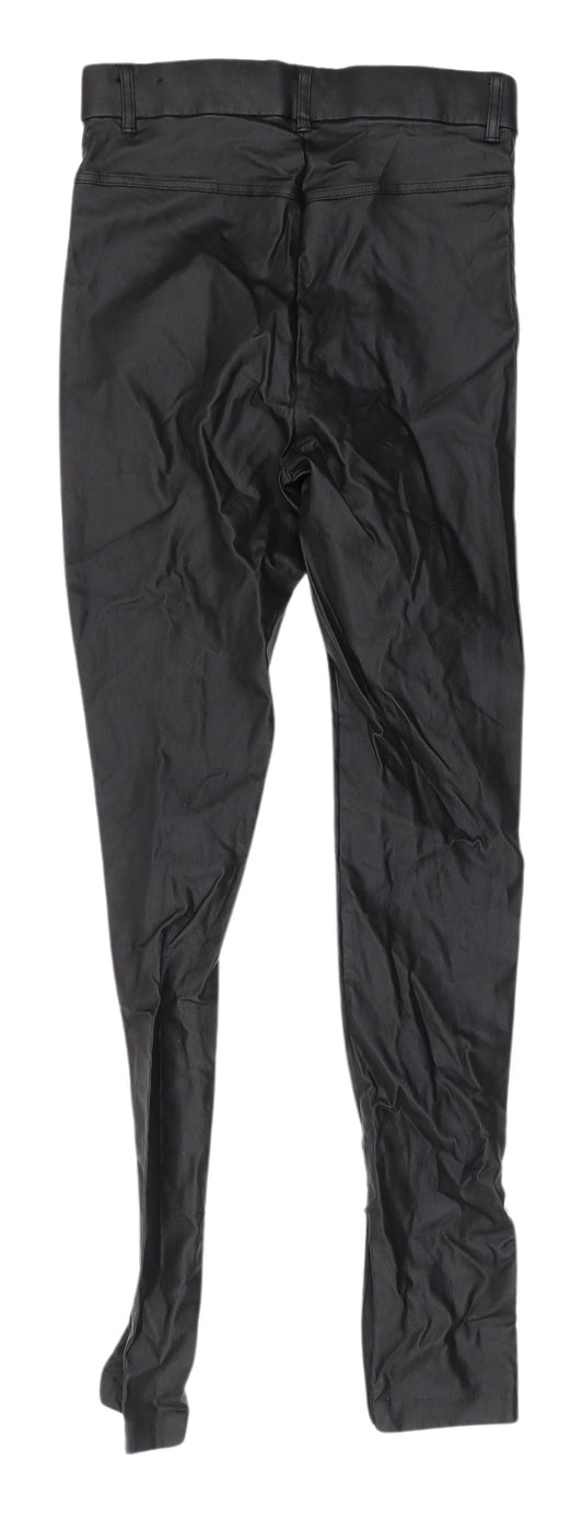 Zara Women's Black Skinny Faux Leather Jeggings