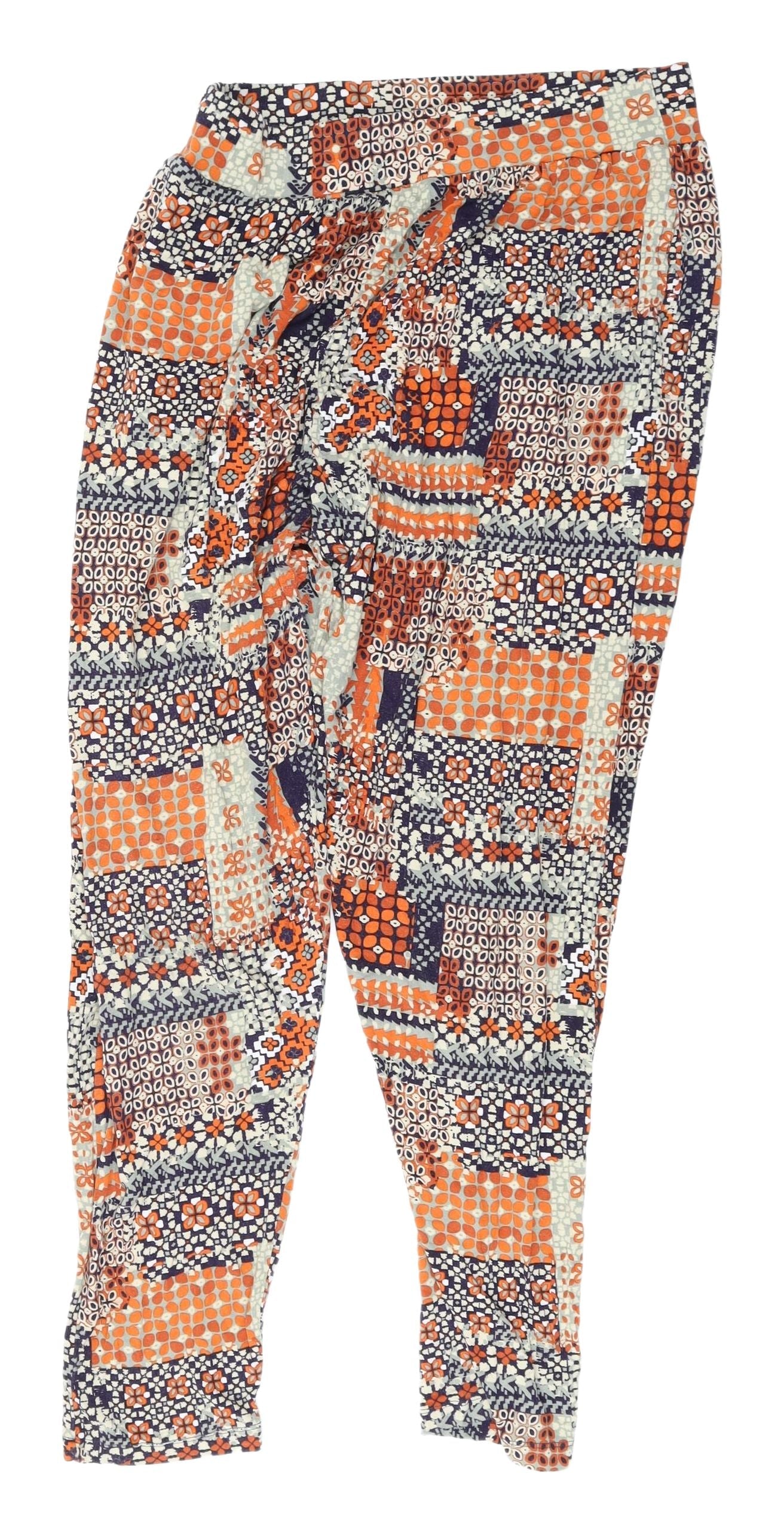 M&Co Women's Multicoloured Cropped Trousers Size 12
