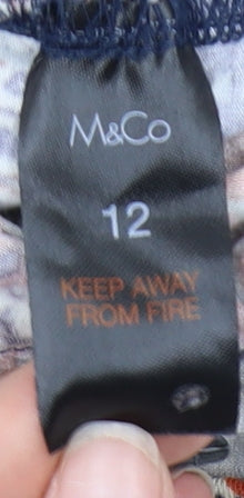 M&Co Women's Multicoloured Cropped Trousers Size 12