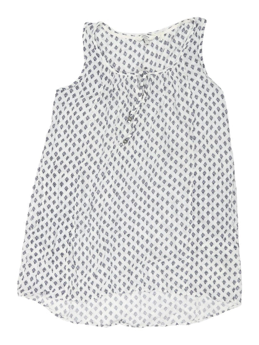 Fat Face Women's Ivory Geometric Shift Dress