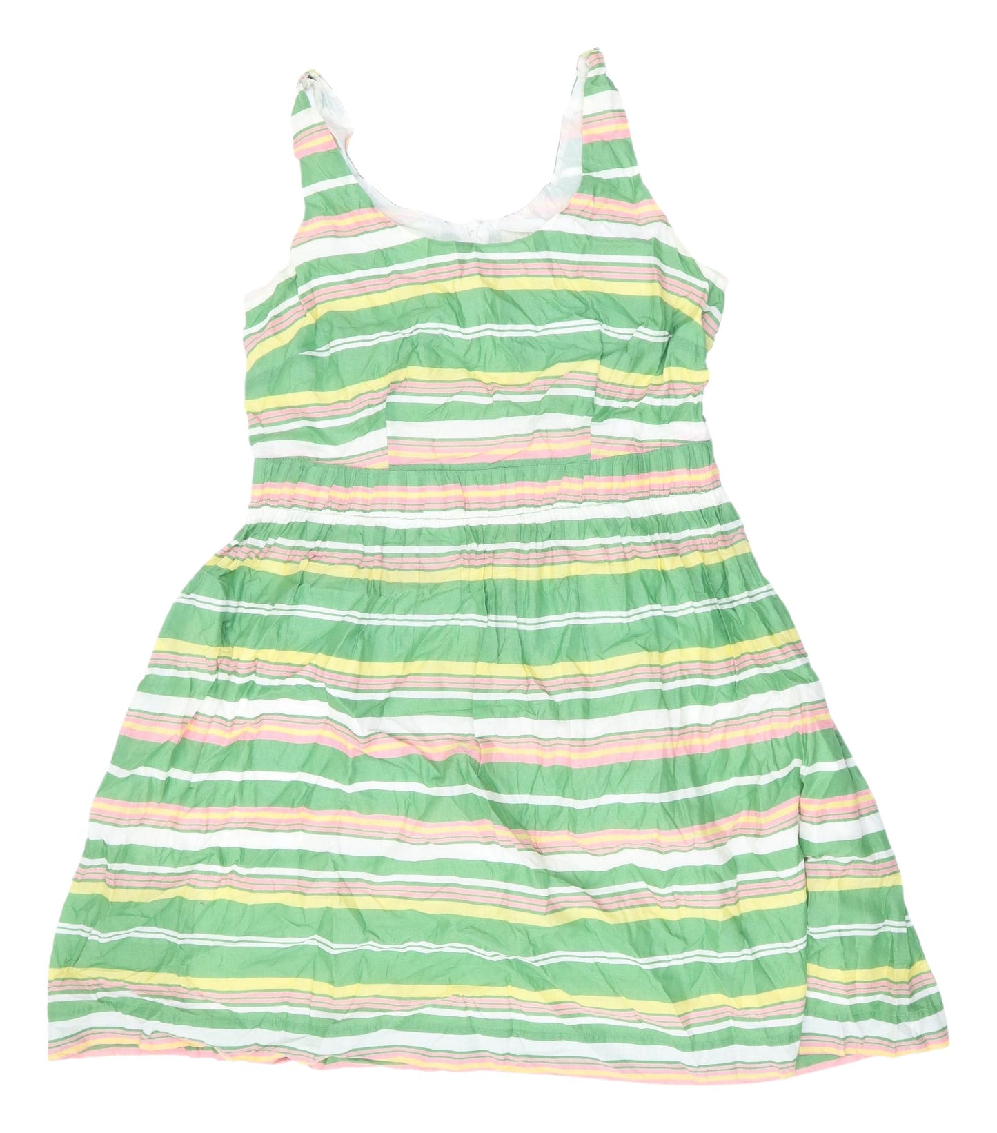 Boden Women's Multicoloured Striped A-Line Dress Size 8