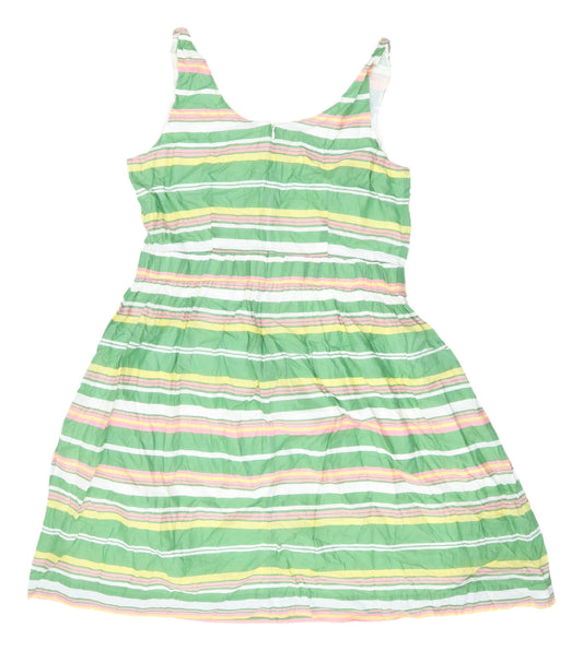 Boden Women's Multicoloured Striped A-Line Dress Size 8