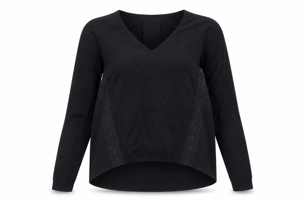 Marks and Spencer Women's Black V-Neck Blouse Size 8