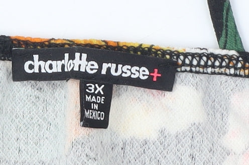 Charlotte Russe Women's Plus Multicoloured Floral Tank