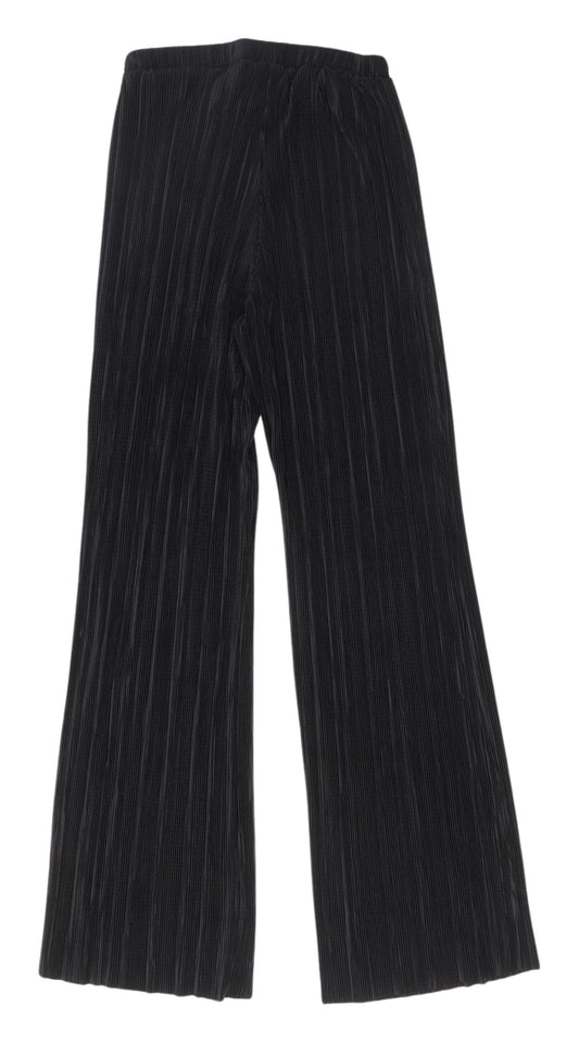 Bisou's Project Women's Black Wide-Leg Trousers S