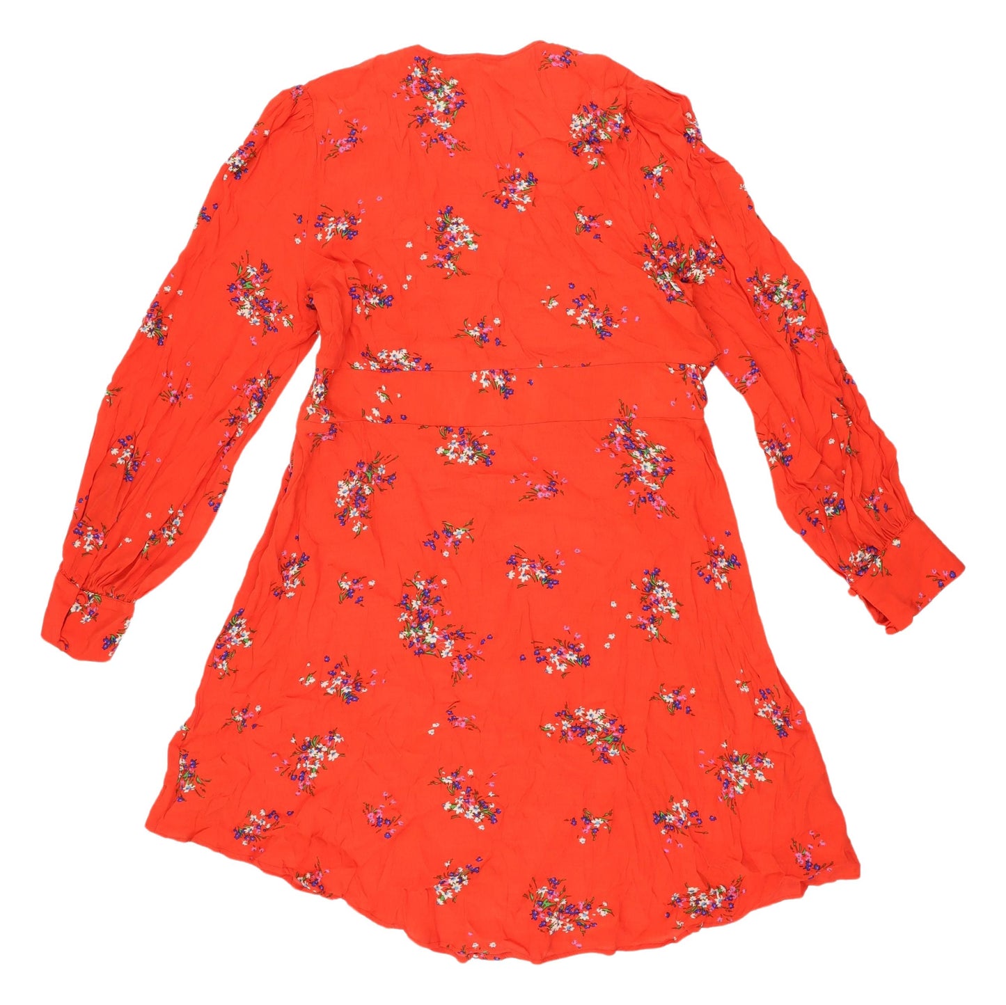 Marks and Spencer Women's Red Floral A-Line Dress