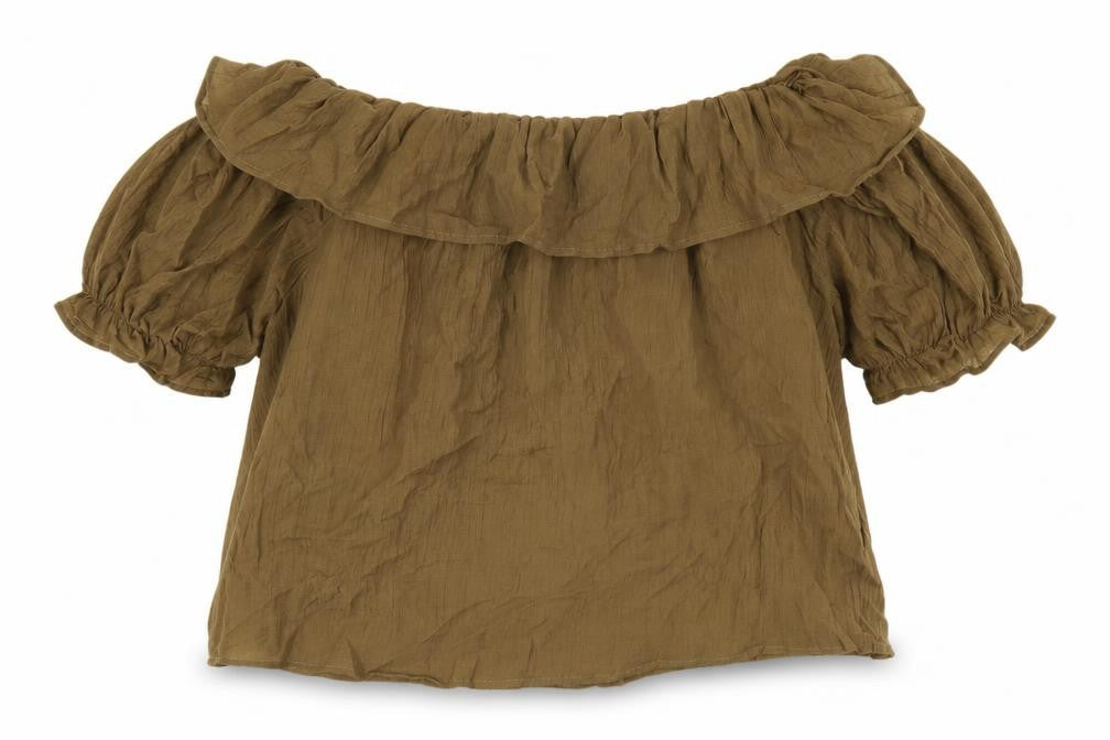 Womens UK Size S Cider Brown Polyester Blouse