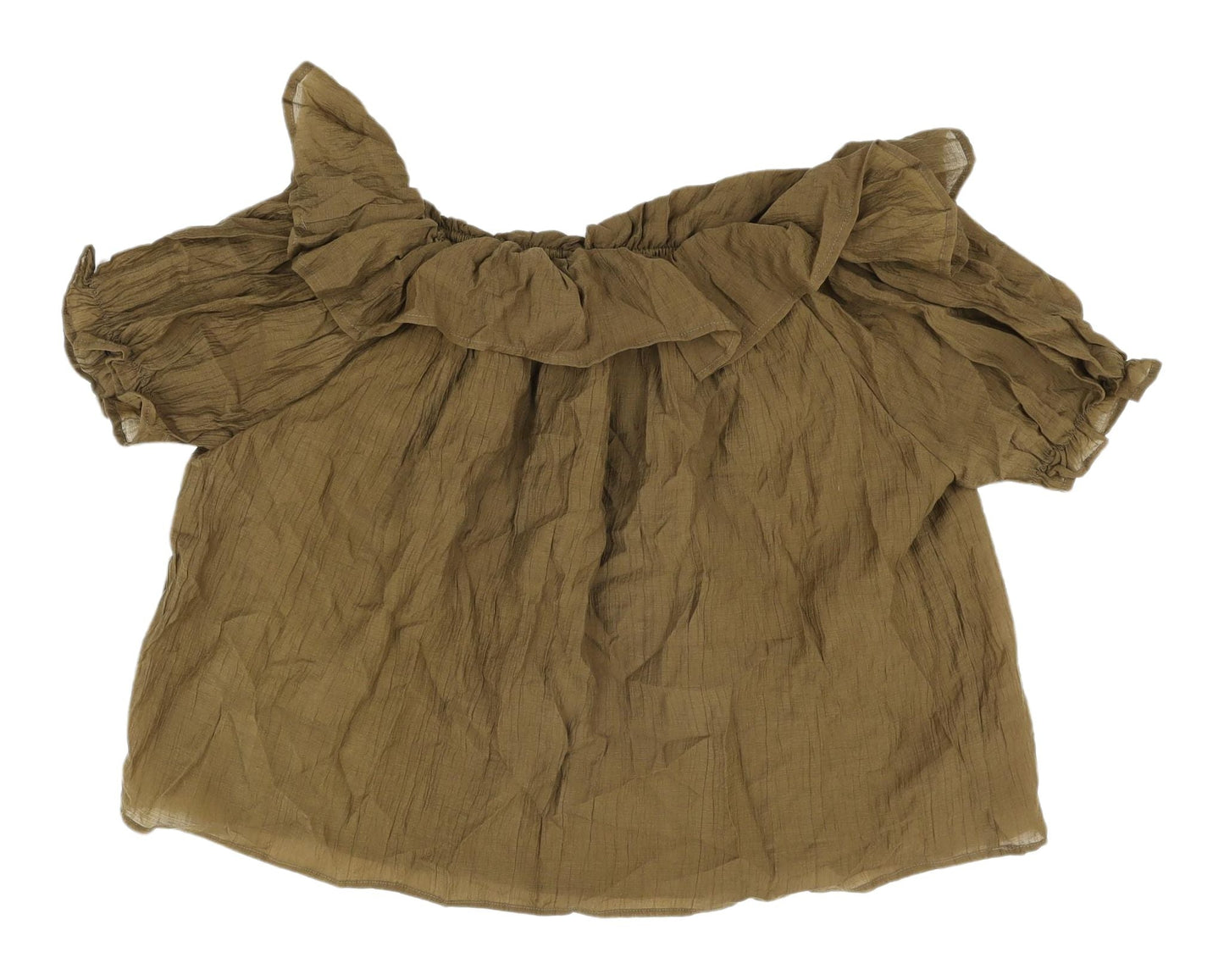 Cider Women's Brown Off the Shoulder Blouse - Size S