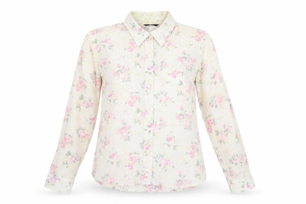 Front view of Marks & Spencer Floral Blouse UK 10 Casual Spring