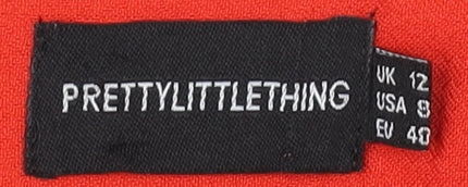 PrettyLittleThing Women's Red Chino Shorts Size 12