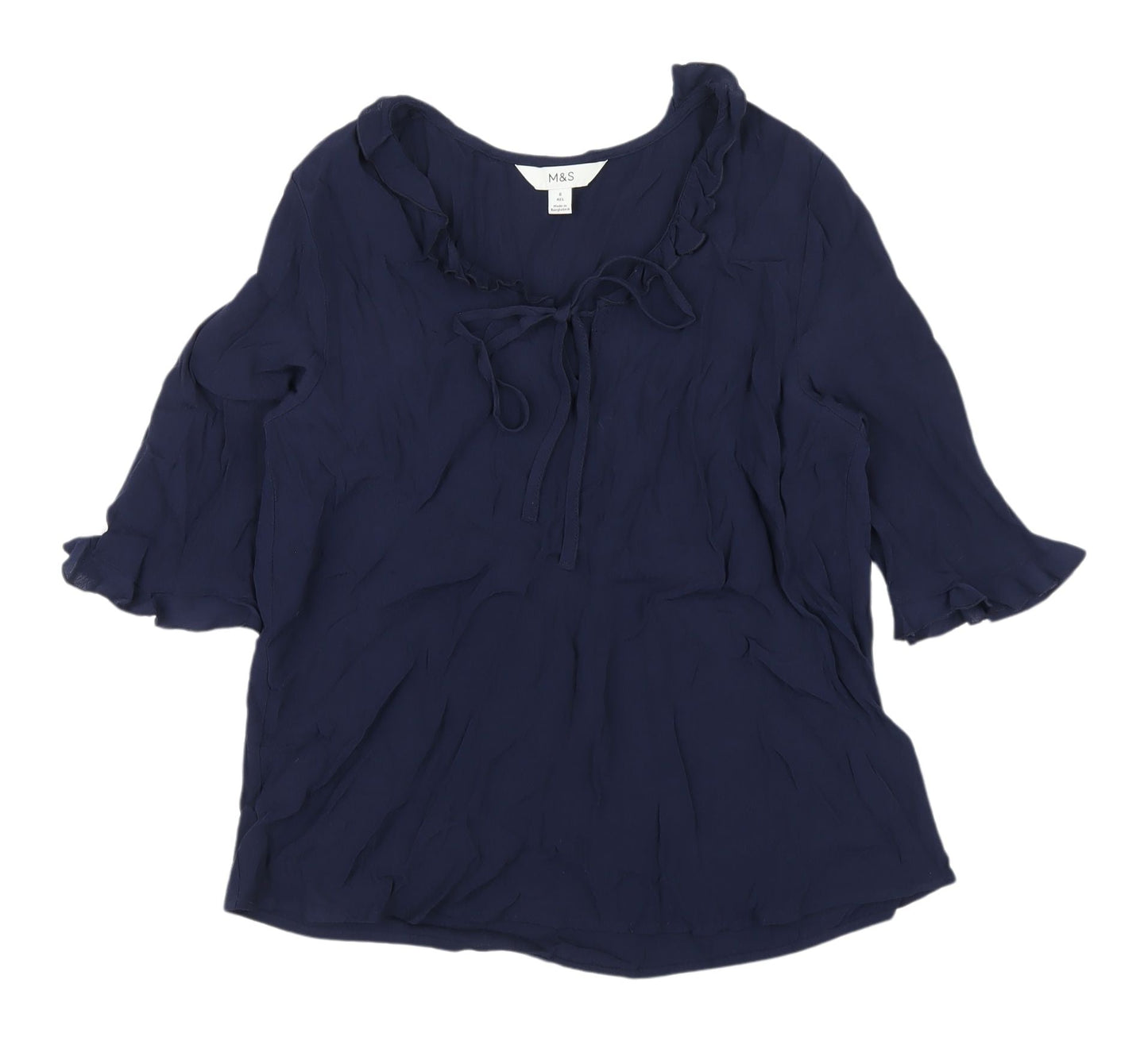 Marks and Spencer Women's Blue Blouse Size 8