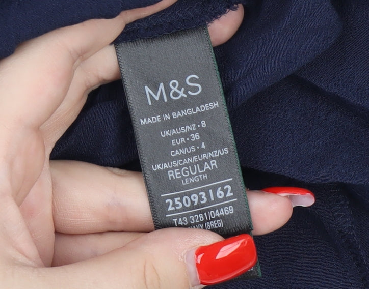 Marks and Spencer Women's Blue Blouse Size 8