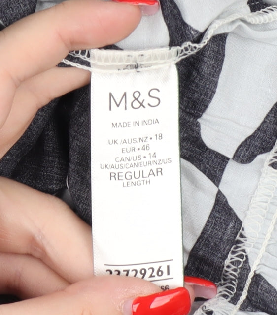 Marks and Spencer Women’s Black Animal Print Midi Dress