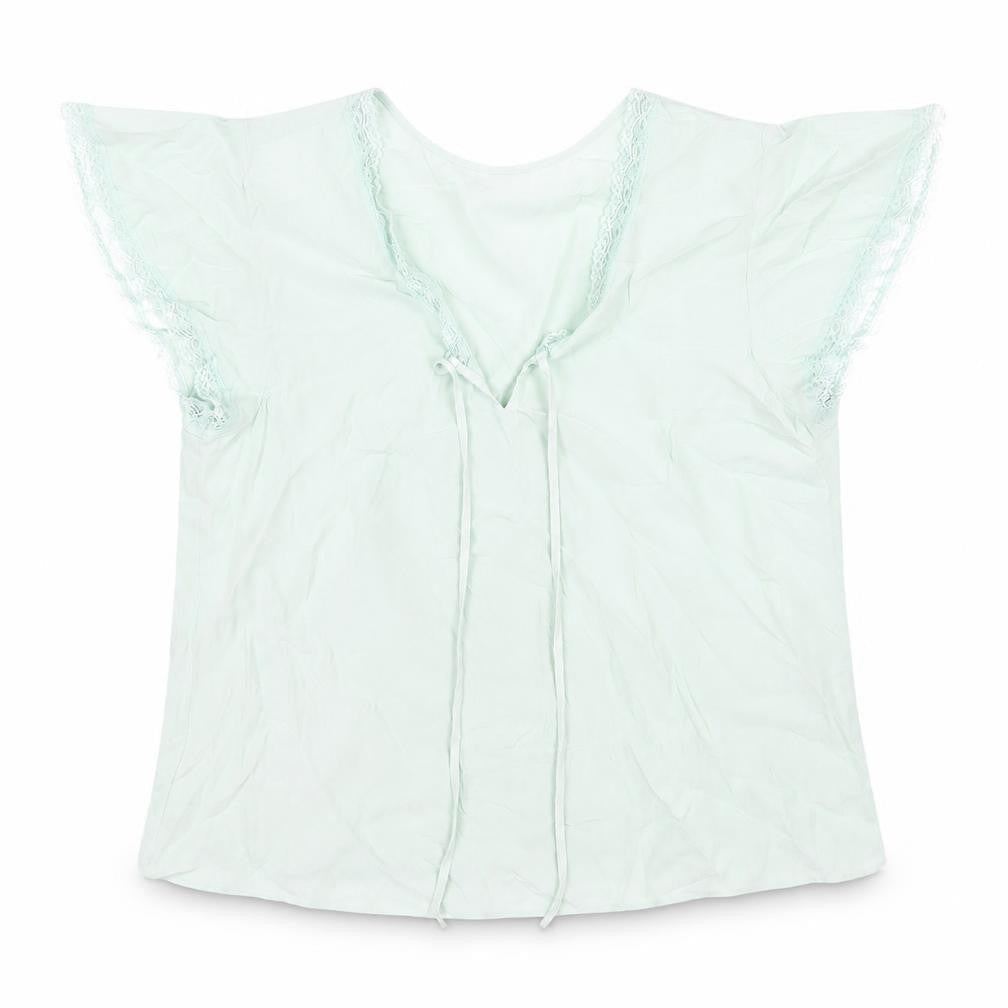 Marks and Spencer Women's Green Flutter Sleeve Blouse Size 12
