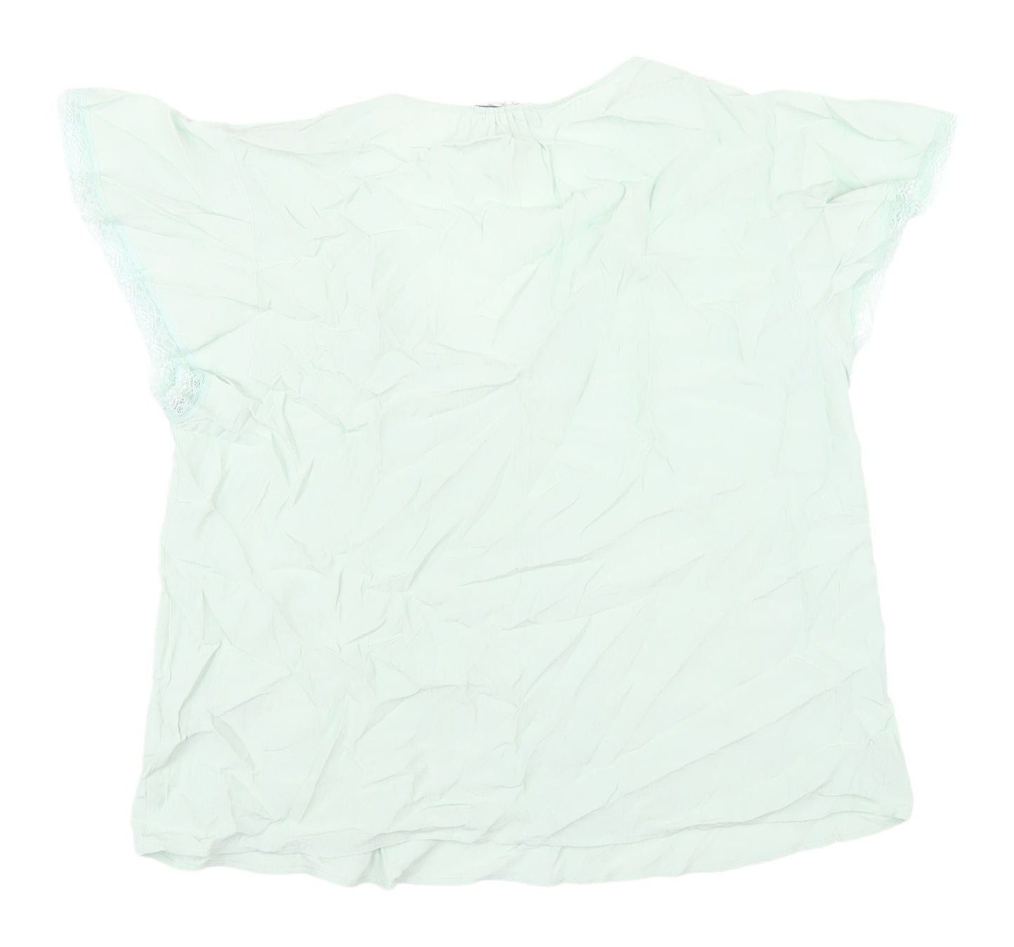 Marks and Spencer Women's Green Flutter Sleeve Blouse Size 12