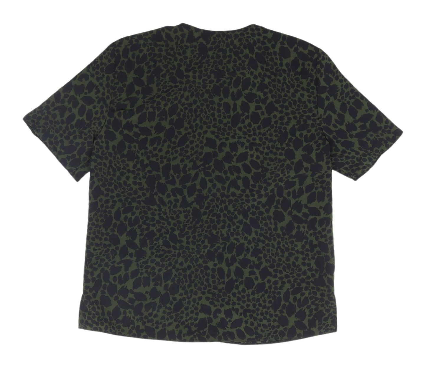 Dorothy Perkins Women's Green Animal Print Blouse Size 8