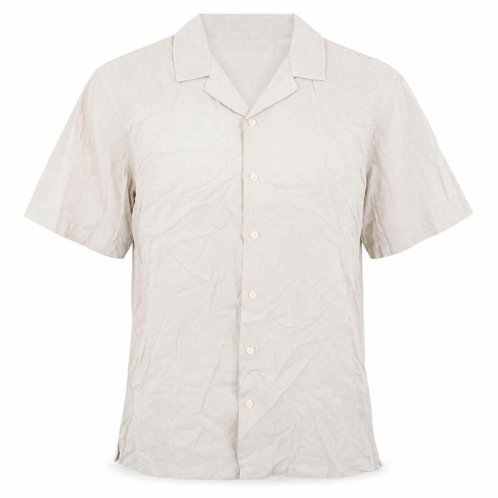 Autograph Womens Beige Button-Up Shirt M Comfortable
