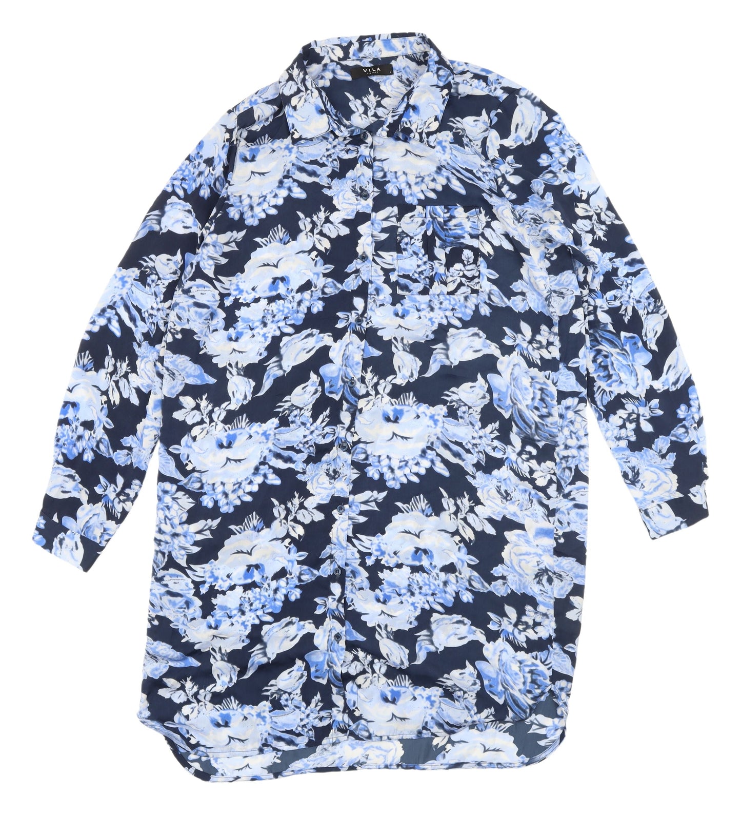 VILA Women's L Floral Shirt Dress - Multicoloured