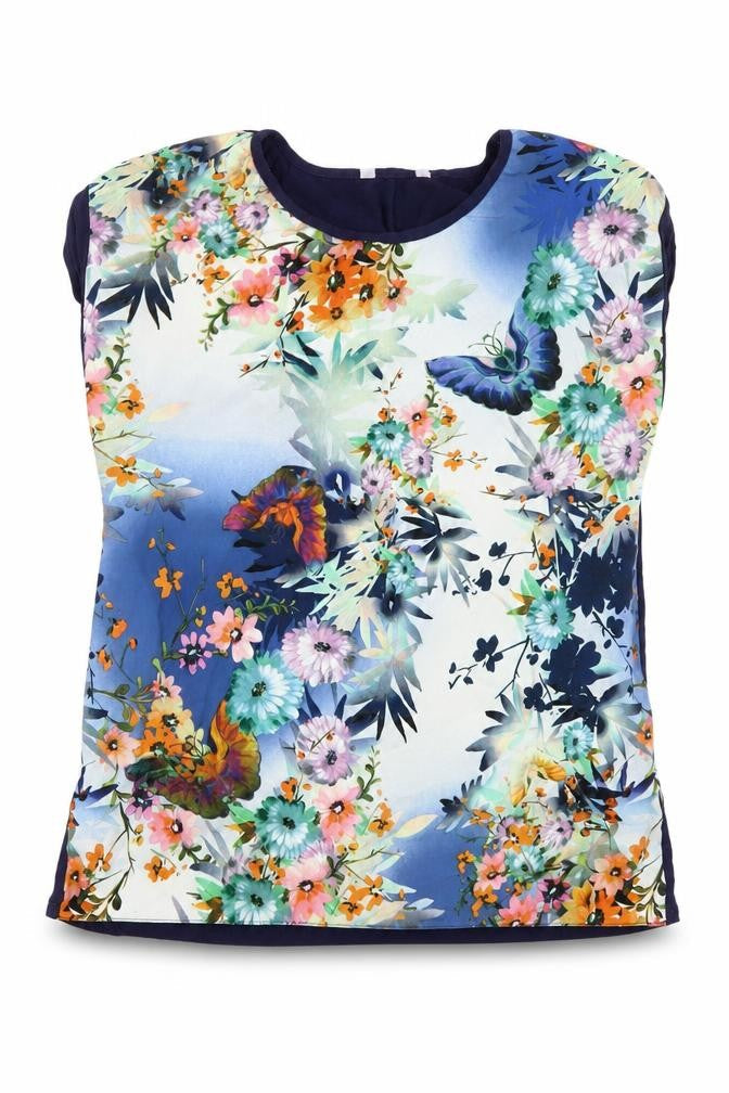 Front view of Red Herring Women's Multicolour Floral Blouse, size 8