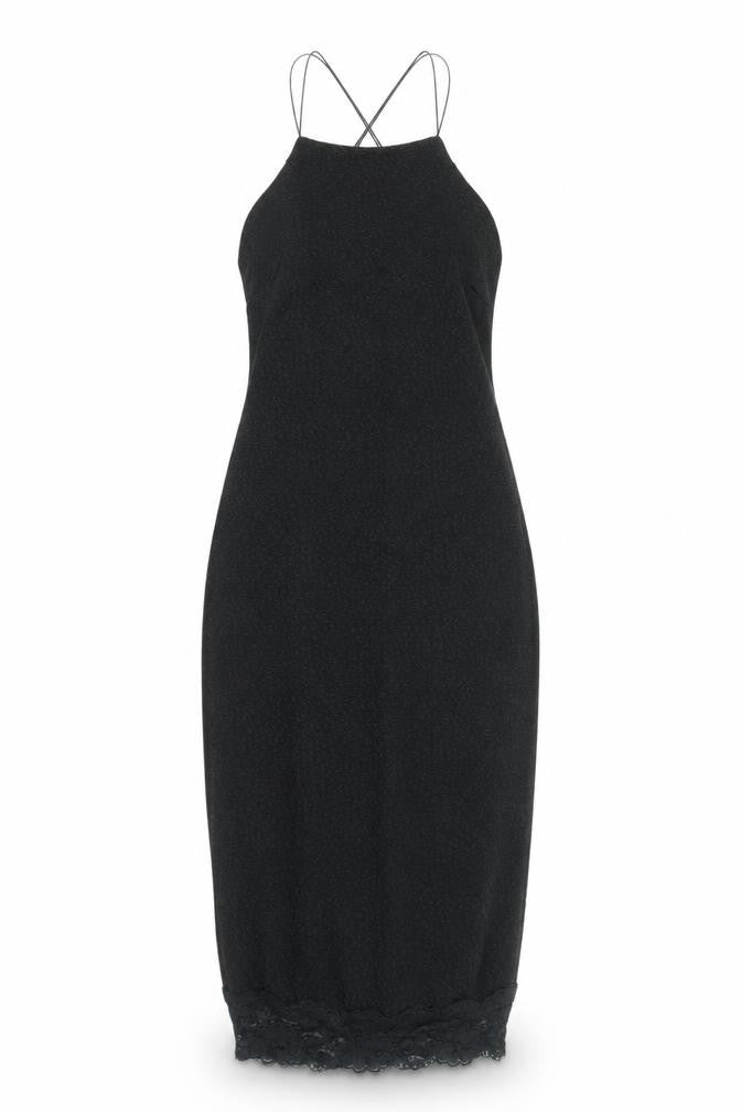 River Island Black Sleeveless Halter Dress Size 8