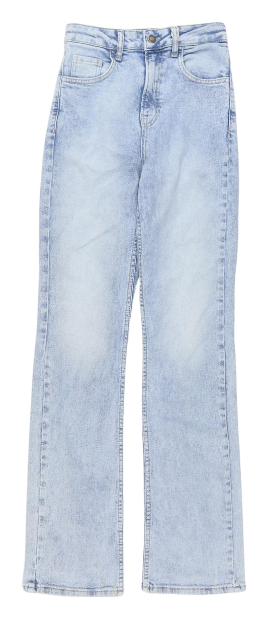 Stradivarius Blue Straight Jeans Size 6 Women's Denim