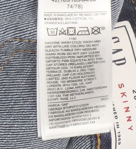 Gap Men's Blue Skinny Jeans 28x32 Slim Denim