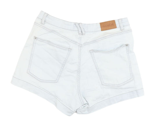 Pull&Bear Women's White Denim Shorts Size 14