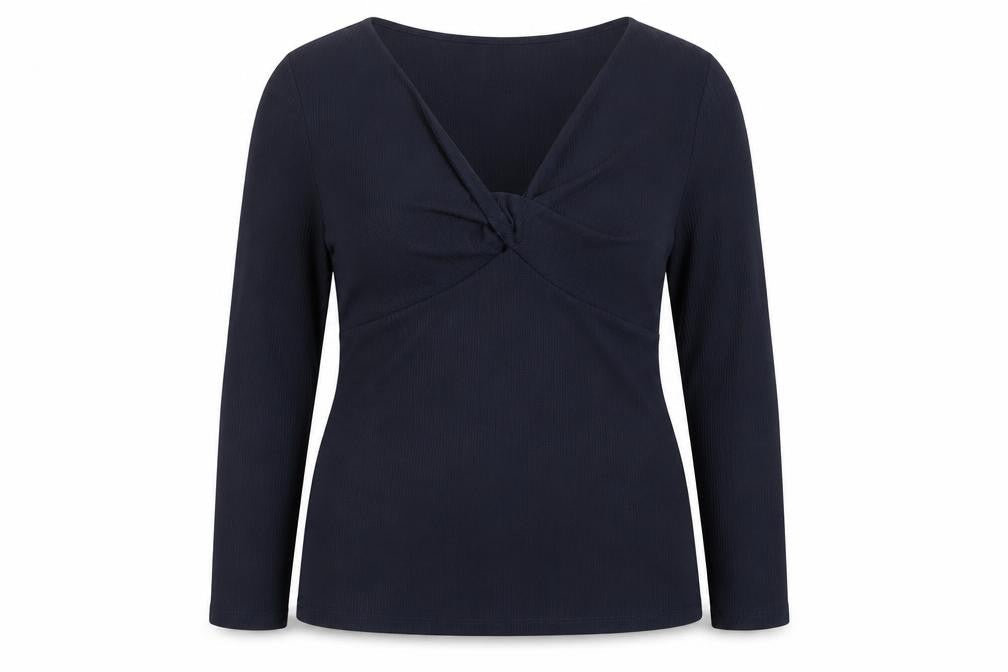 Marks and Spencer Women's Black V-Neck Long Sleeve Blouse