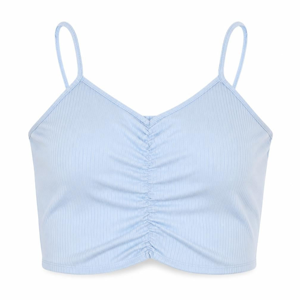 Front view of ASOS DESIGN Women's Blue Camisole Tank Top, size 10