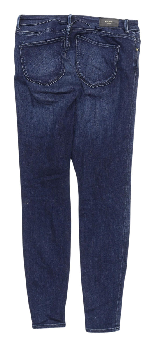 Vero Moda Women's Blue Skinny Jeans, Size UK 4, Stretch Denim