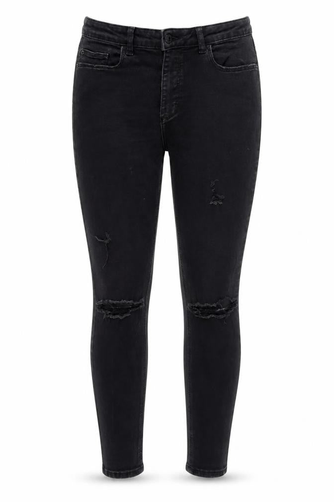 Front view of Denim Co Women's Black Skinny Jeans, size 14
