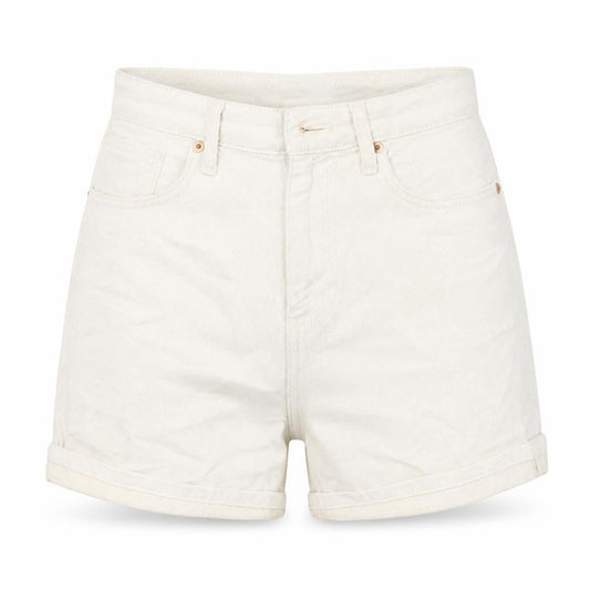 Front view of French Connection Ivory Mom Shorts -, size 8