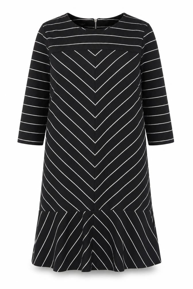 Therapy Black Striped Shift Dress Women Size 10