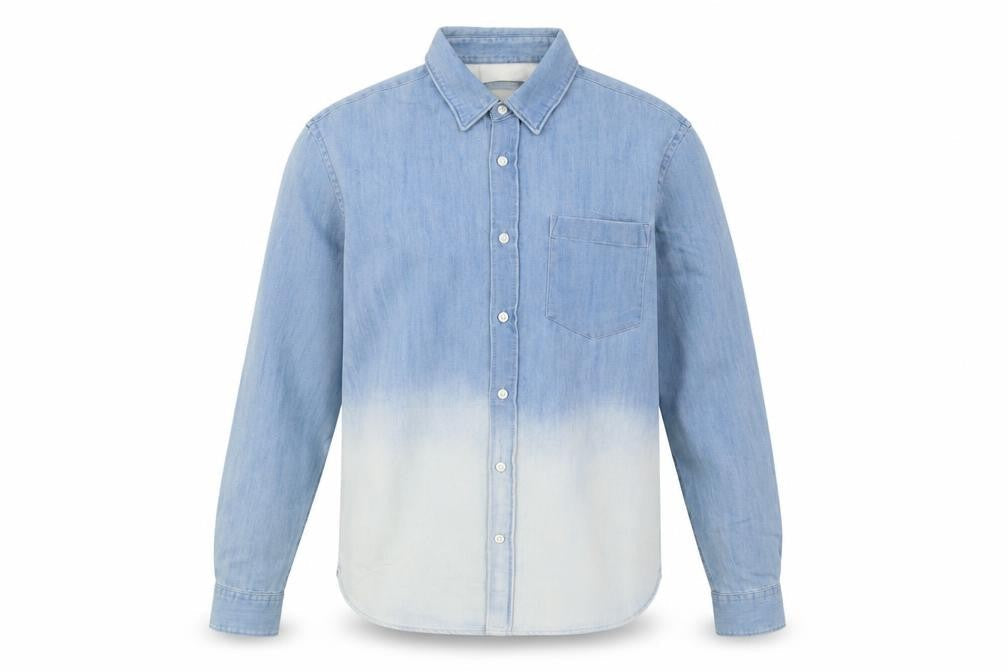 French Connection Men's Blue Colourblock Shirt S