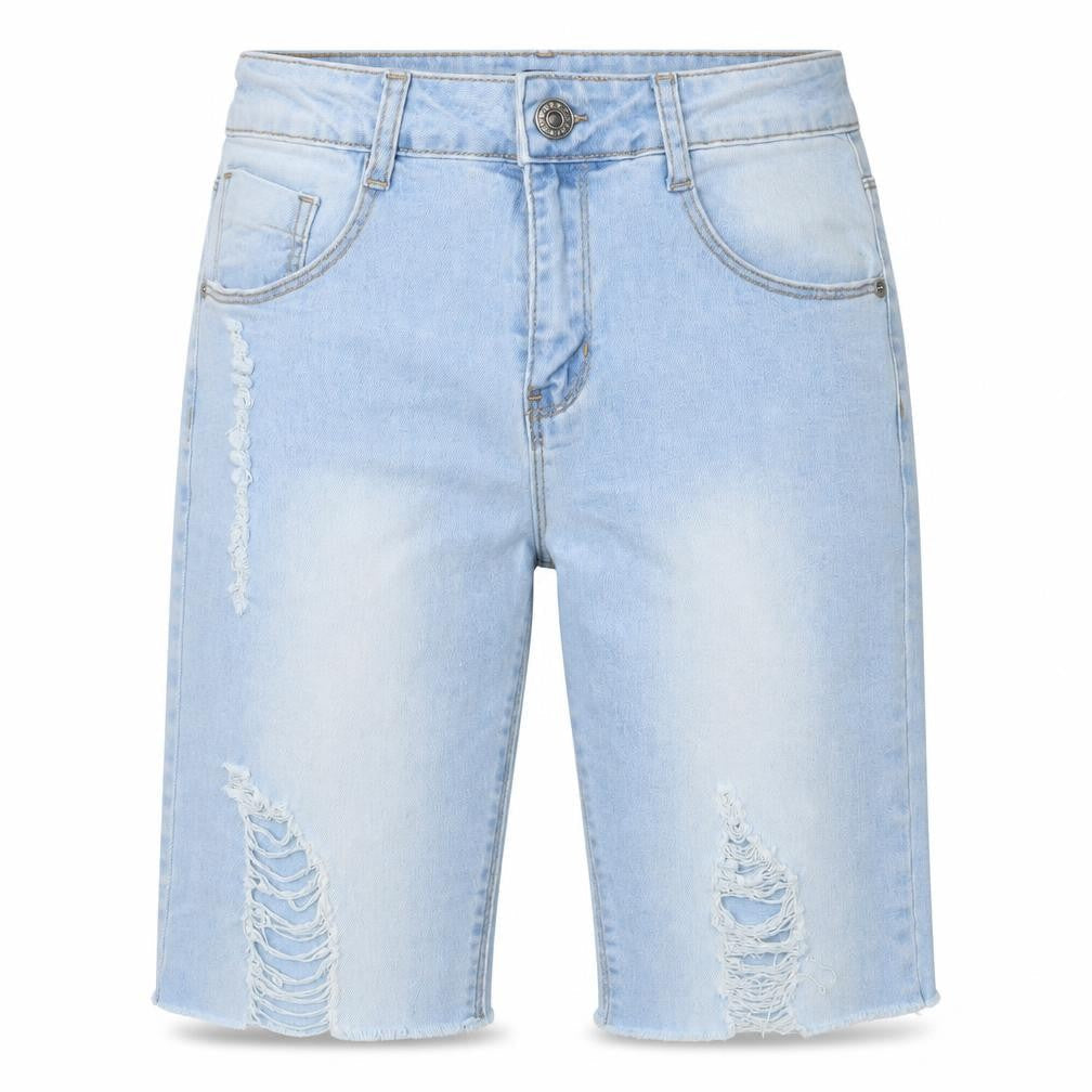 The Womens Rockn Rev Light Blue Denim Bermuda Shorts