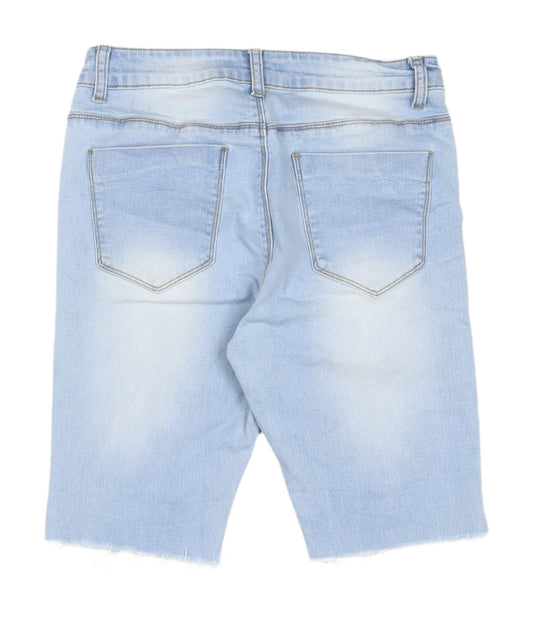 The Rockn Rev Unisex Light Blue Denim Bermuda Shorts