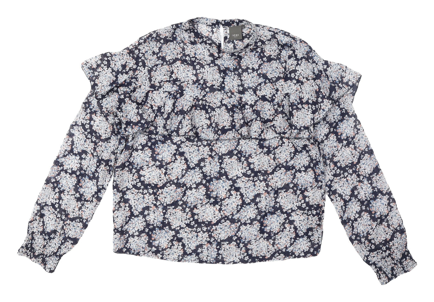 ICHI Women's Multicoloured Floral Blouse Size 8